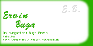 ervin buga business card